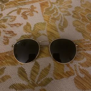 Ray ban sunglasses round metallic